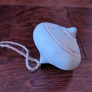 Handcrafted Wooden Spinning Top Ornament (1 Qty)